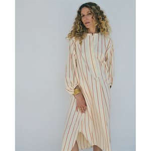 LA ROUGE - Louise Dress - Sand/Orange Stripe